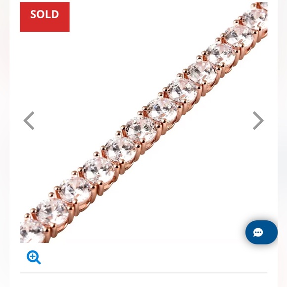 Lustro Stella Made with Finest CZ Tennis Bracelet in Vermeil Rose Gold Over Sil🆕 - Picture 6 of 7